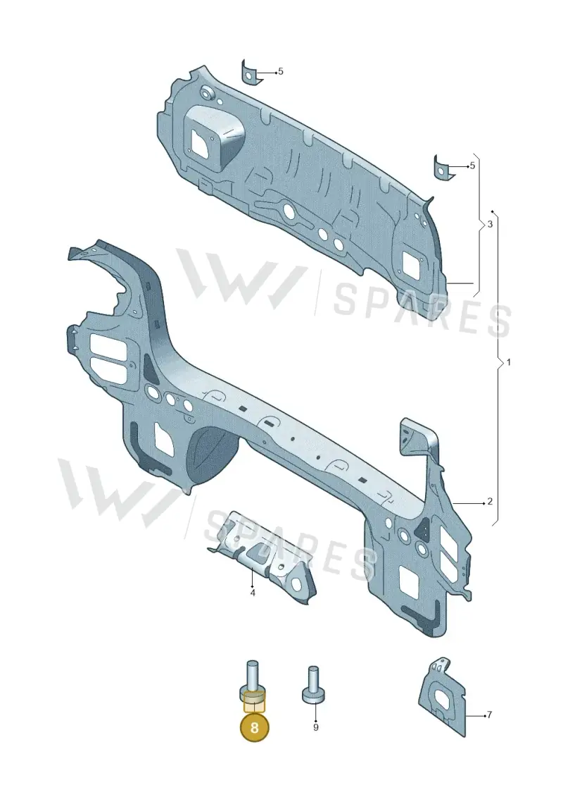 N0105736 — Skoda Fabia Jingrui (2008-2014) diagram 662813000, position 8