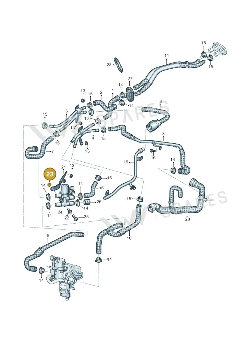 N01100627 — Volkswagen Touareg (2017-2023) diagram 439819810, position 23
