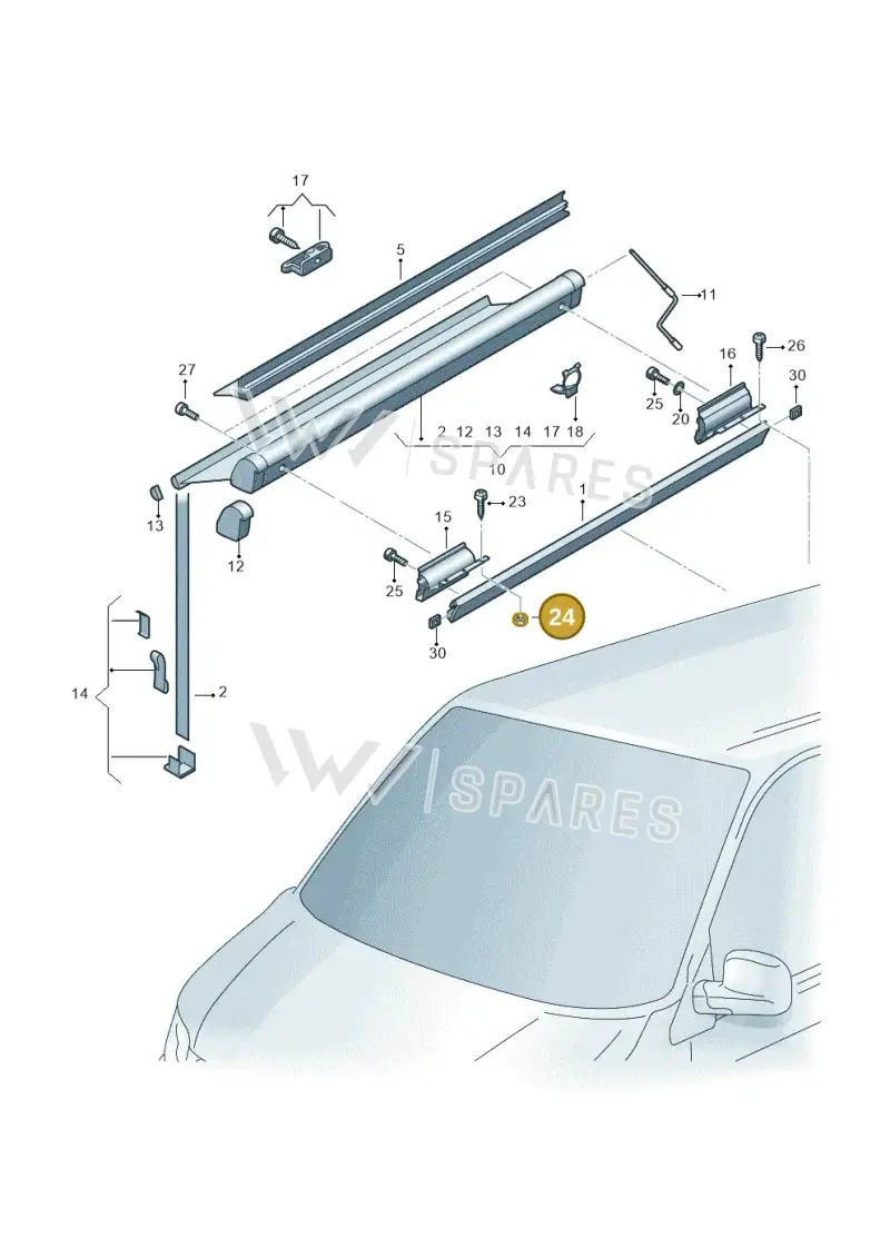 N01100636 — Volkswagen Caravelle (2019-2024) diagram 452067200, position 24