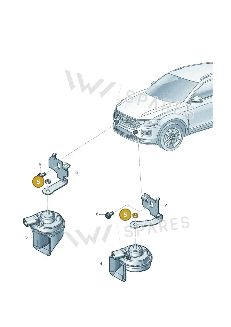 N01101810 — Volkswagen T-Roc BlueMotion (2017-2024) diagram 813951000, position 5