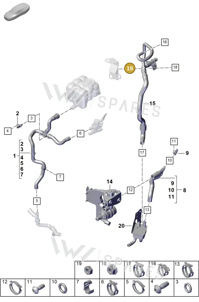 N01111611 — Porsche Cayenne Coupe (2023-2023) diagram p60105380, position 19