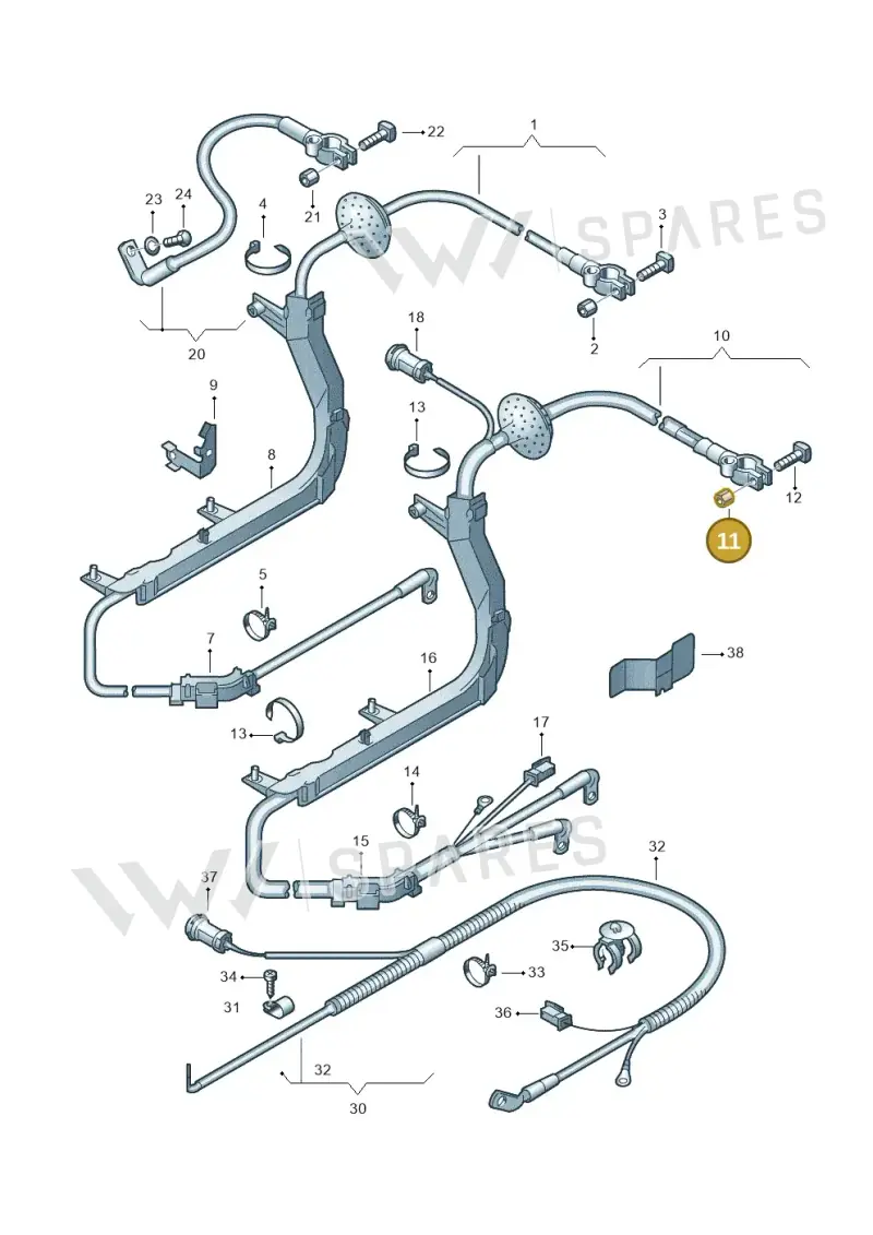 N0111165 — Volkswagen PASSAT                 00> (2000-) diagram 156972040, position 11
