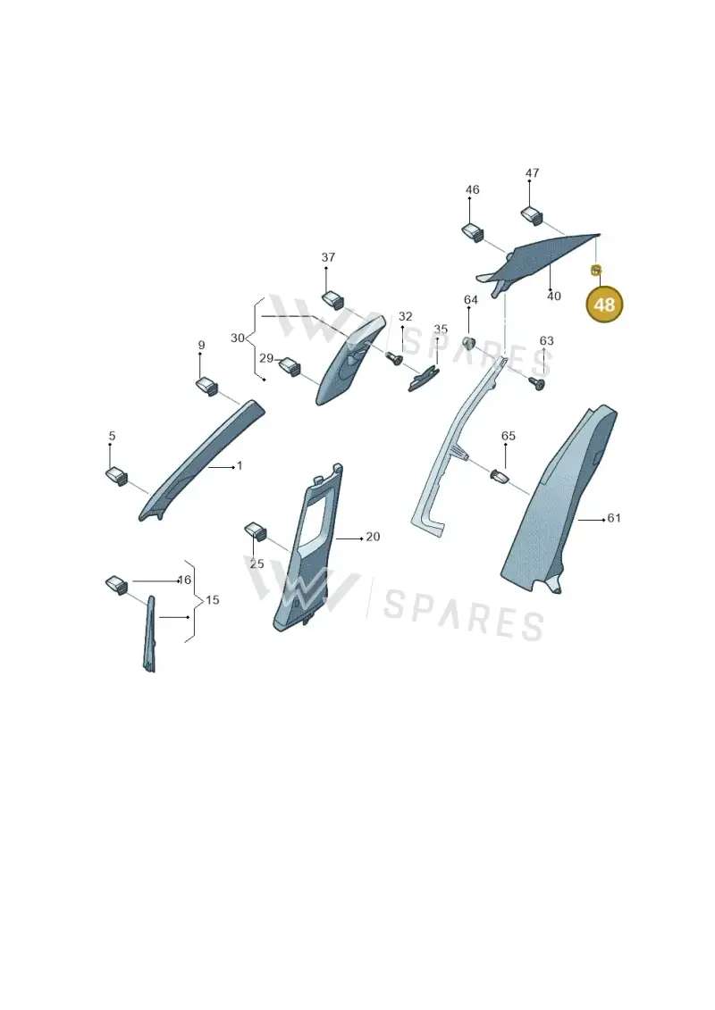 N0111165 — Volkswagen Jetta (2010-2014) diagram 692867650, position 48