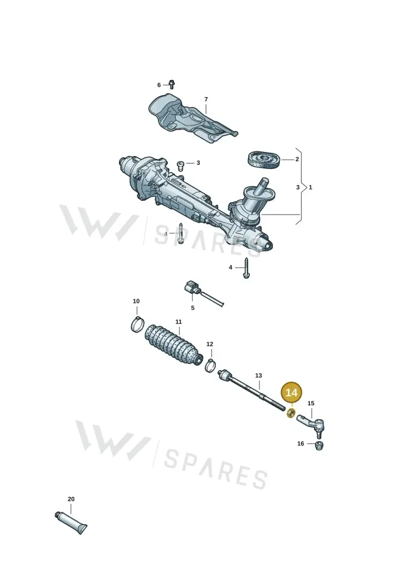 N01116417 — Volkswagen Caddy Maxi Kombi (2020-2024) diagram 2ka423150, position 14