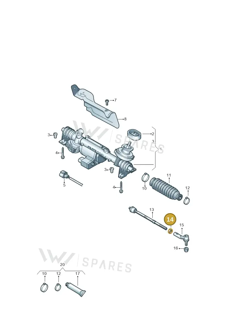 N01116418 — Volkswagen Caddy kombi (2015-2020) diagram 866423350, position 14