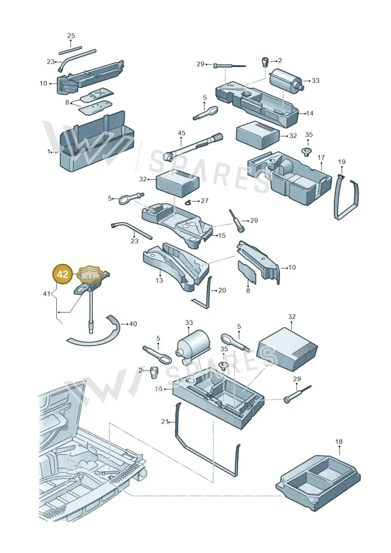 N0111757 — Volkswagen Touareg BlueMotion (2014-2018) diagram 693012000, position 42