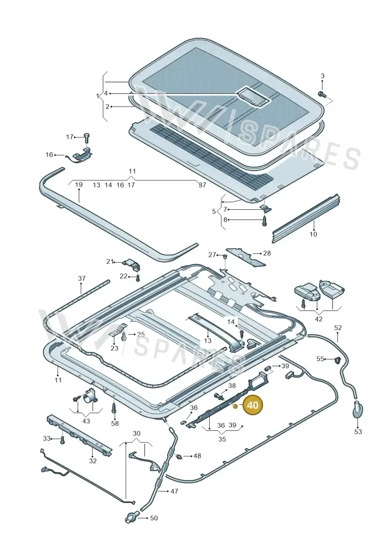 N0111812 — Volkswagen Phaeton 4motion (2010-2016) diagram 258877000, position 40