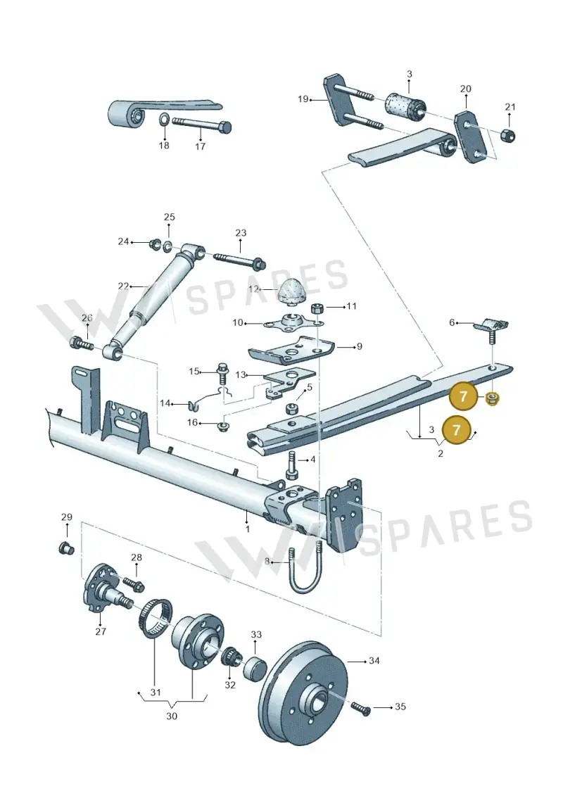 N0111849 — Volkswagen CADDY-KOMBI/KASTENW.   06> (2005-) diagram 173500210, position 7