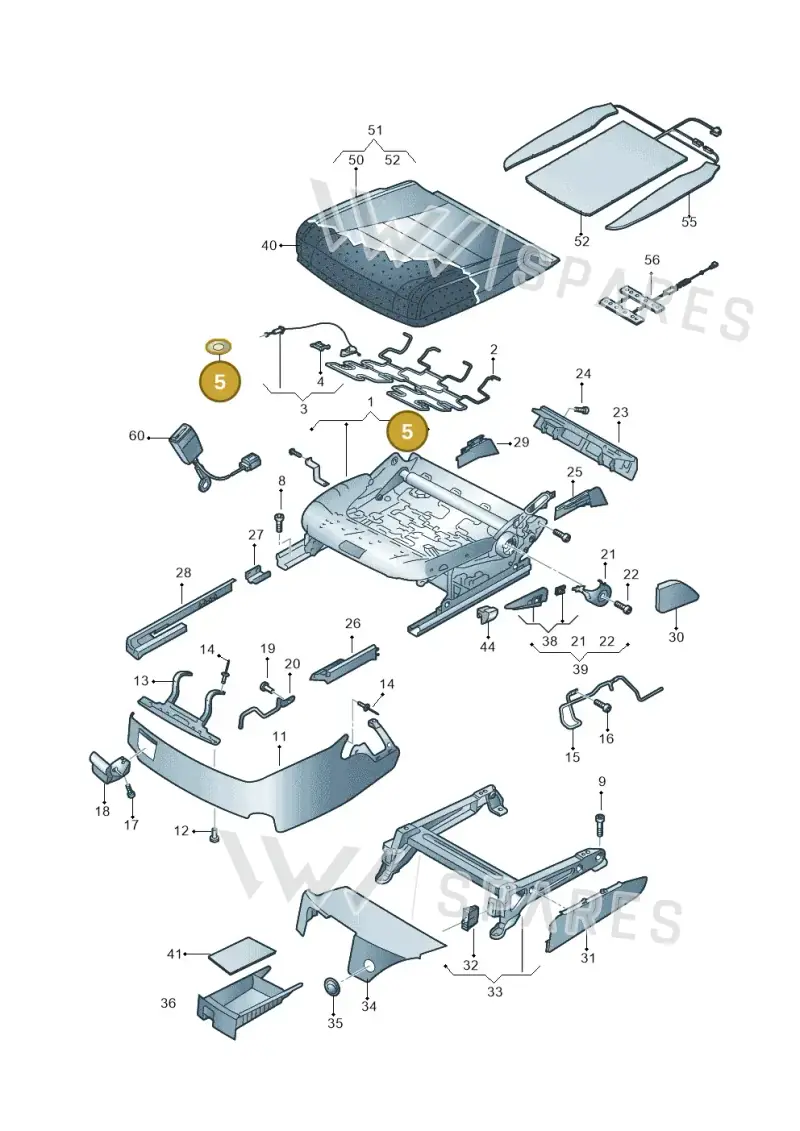 N01152321 — Volkswagen Touareg                08> (2007-) diagram 478881000, position 5
