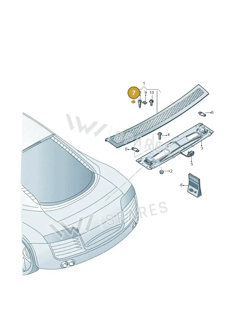 N01152321 — Audi R8 qu. 5.2 (2012-2015) diagram 618827500, position 7