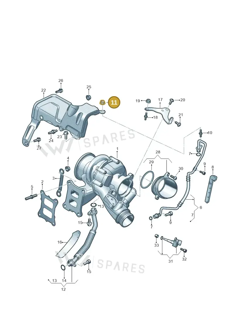 N01166620 — Volkswagen Golf 2.0 BlueMotion (2019-2024) diagram 884145300, position 11