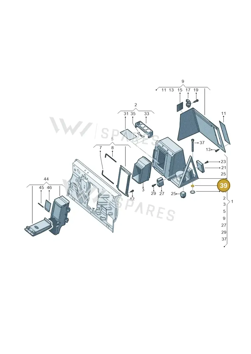 N0116929 — Volkswagen Phaeton 4motion (2010-2016) diagram 258862000, position 39