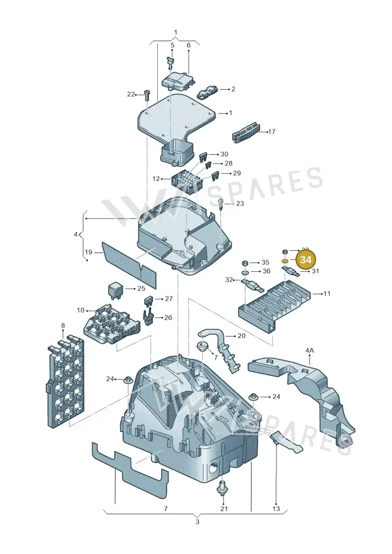 N0116929 — Volkswagen Transp. caravelle (2011-2015) diagram 410937100, position 34