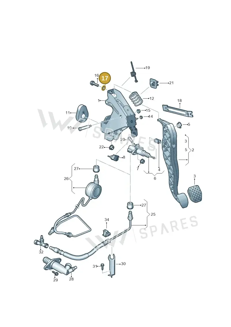 N0116974 — Volkswagen Caravelle (2015-2019) diagram 861721250, position 17