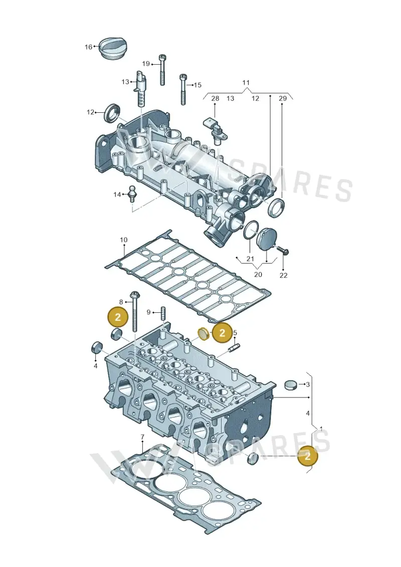 N01190110 — Volkswagen Tiguan 2.0 (2023-) diagram 837103410, position 2