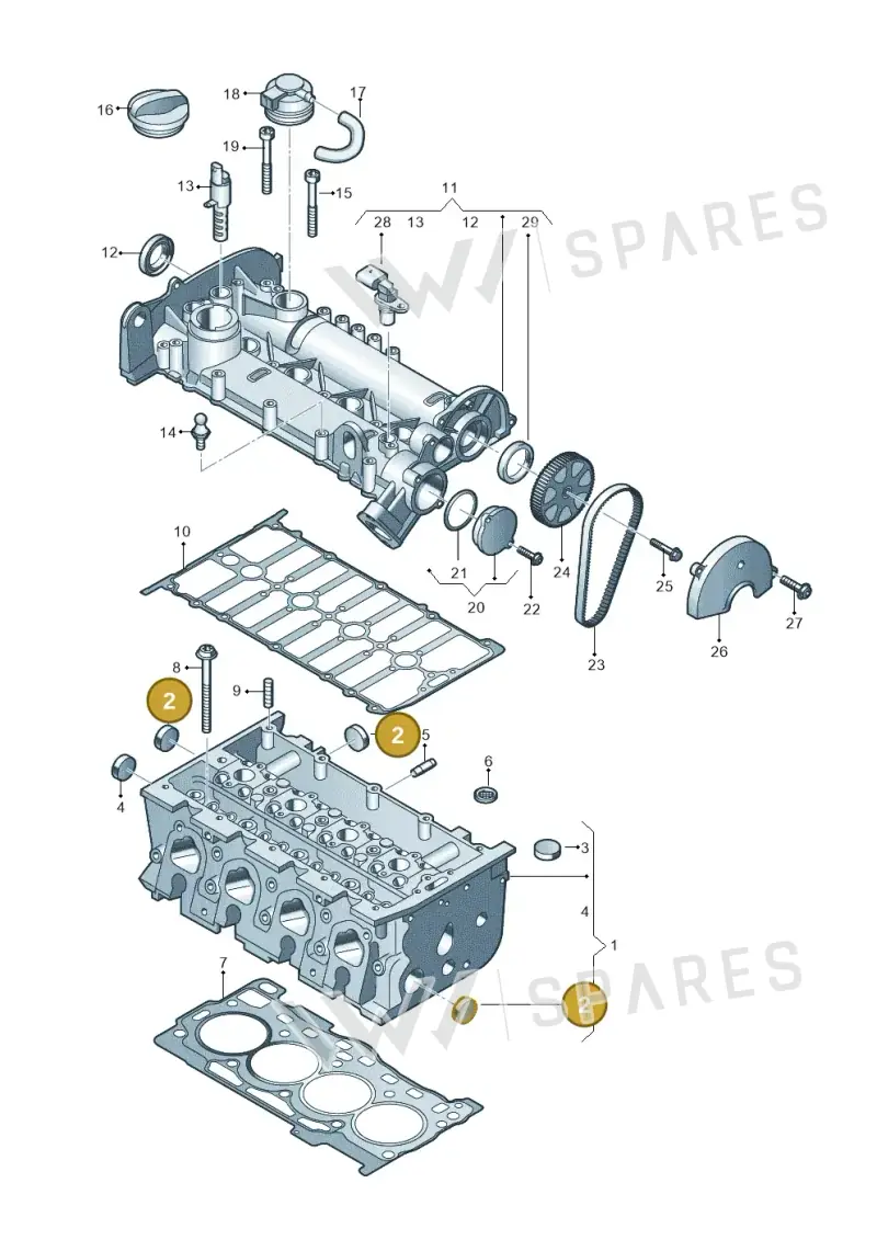 N01190111 — Volkswagen Golf 2.0 BlueMotion (2019-2024) diagram 746103410, position 2