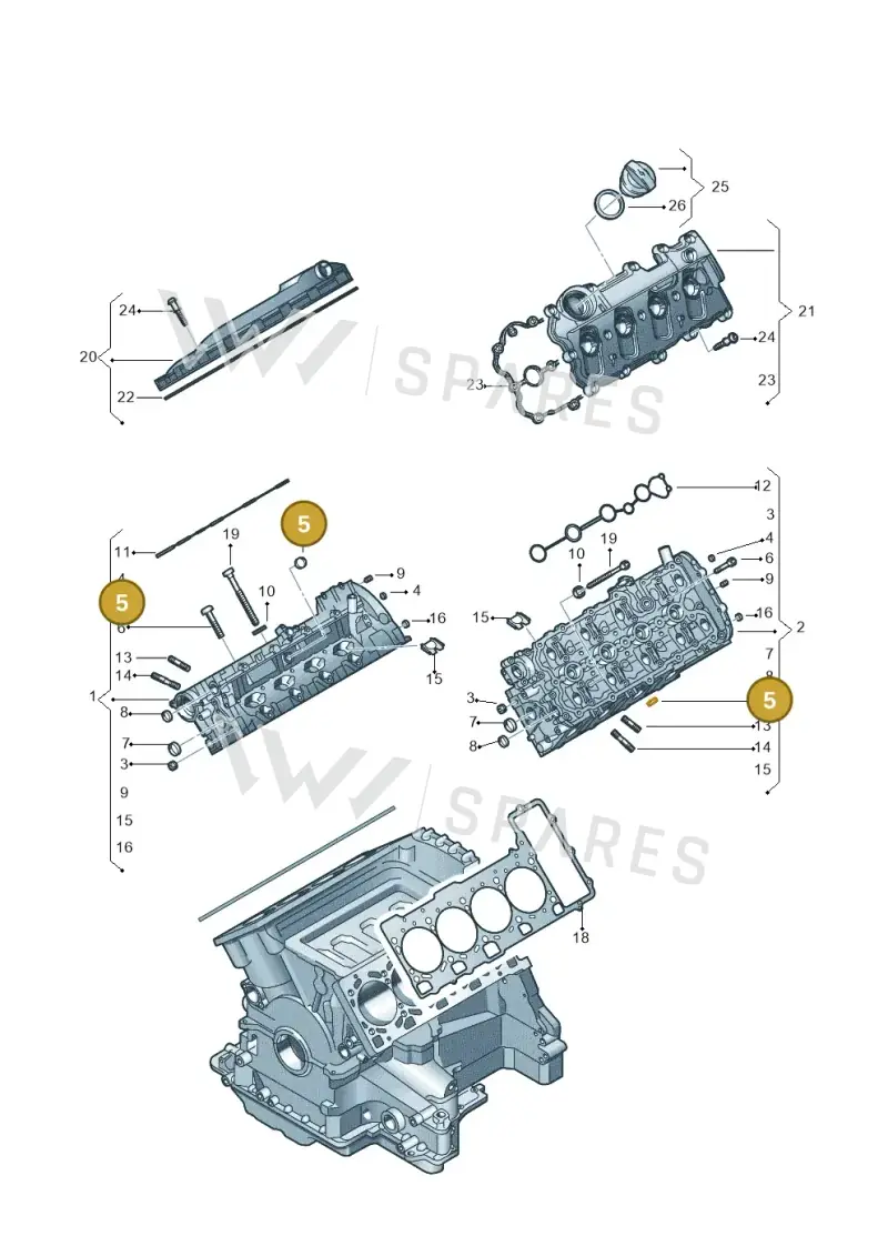 N0119017 — Volkswagen Touareg BlueMotion (2014-2018) diagram 478103520, position 5