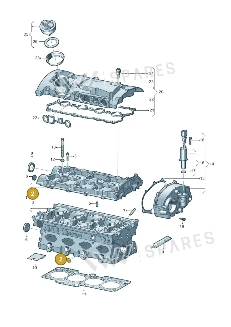 N0119017 — Volkswagen Scirocco 2.0 (2014-2017) diagram 649103540, position 2