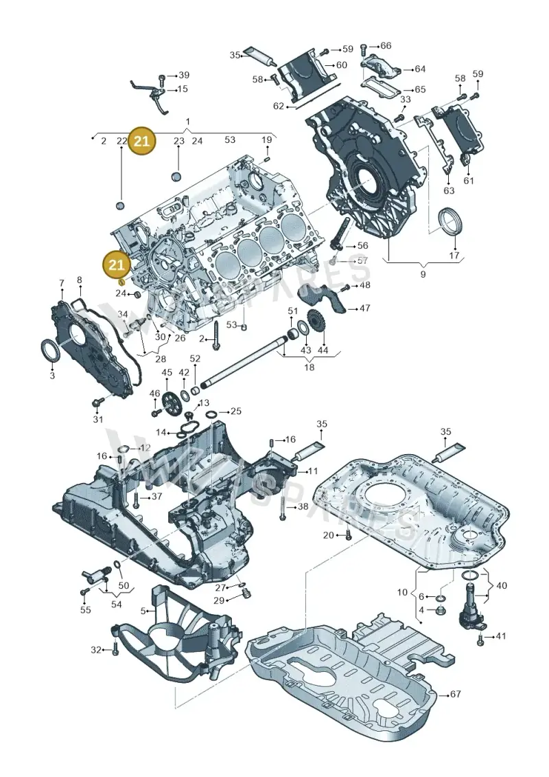 N0119034 — Volkswagen Touareg (2017-2023) diagram 859103500, position 21