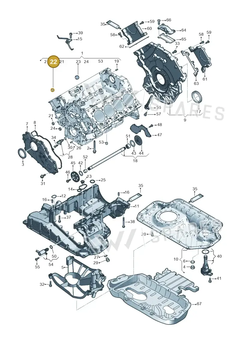 N0119047 — Volkswagen Touareg (2017-2023) diagram 859103500, position 22