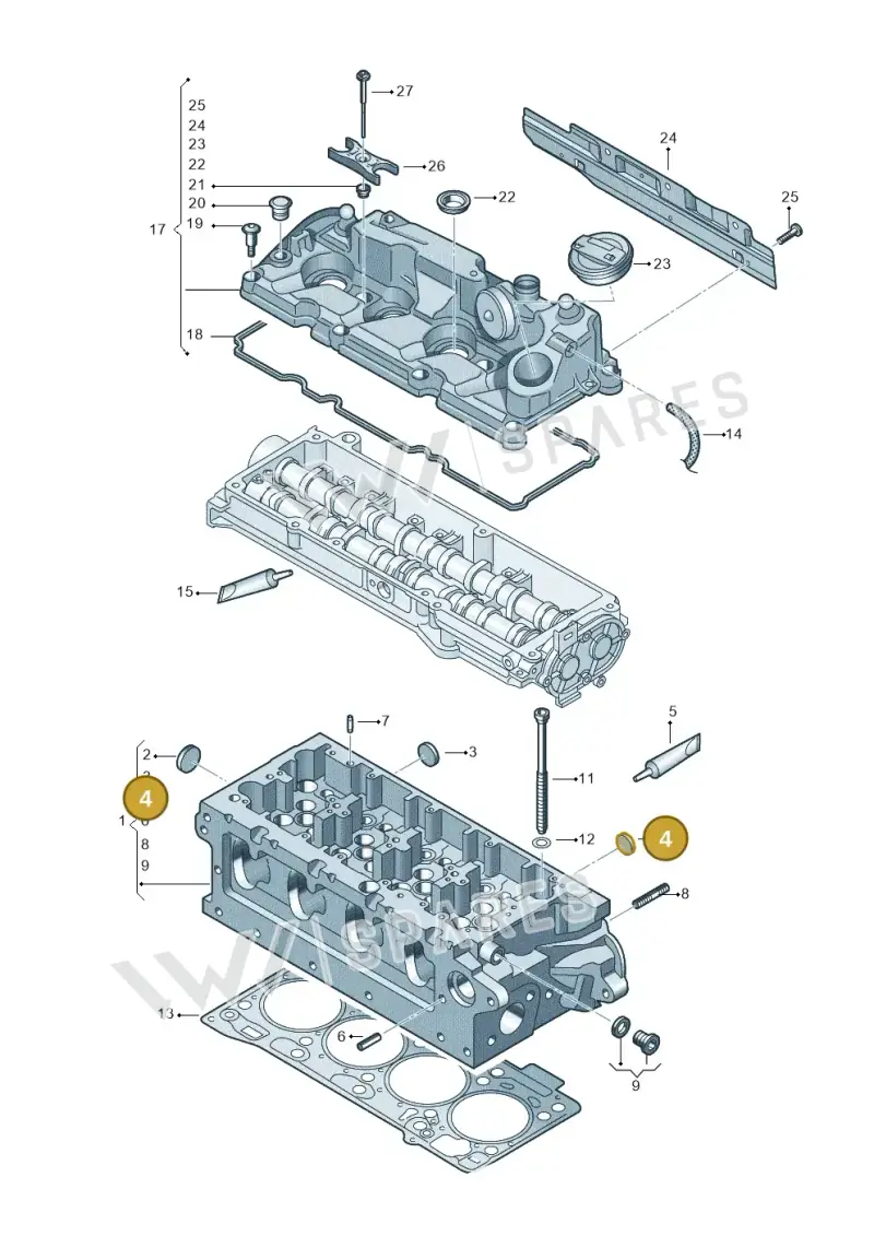 N01190710 — Volkswagen Caddy Maxi Kombi (2020-2024) diagram 884103650, position 4