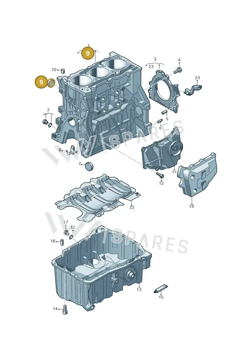 N0119096 — Volkswagen T-Cross 1,0 (2018-2024) diagram 837103010, position 9