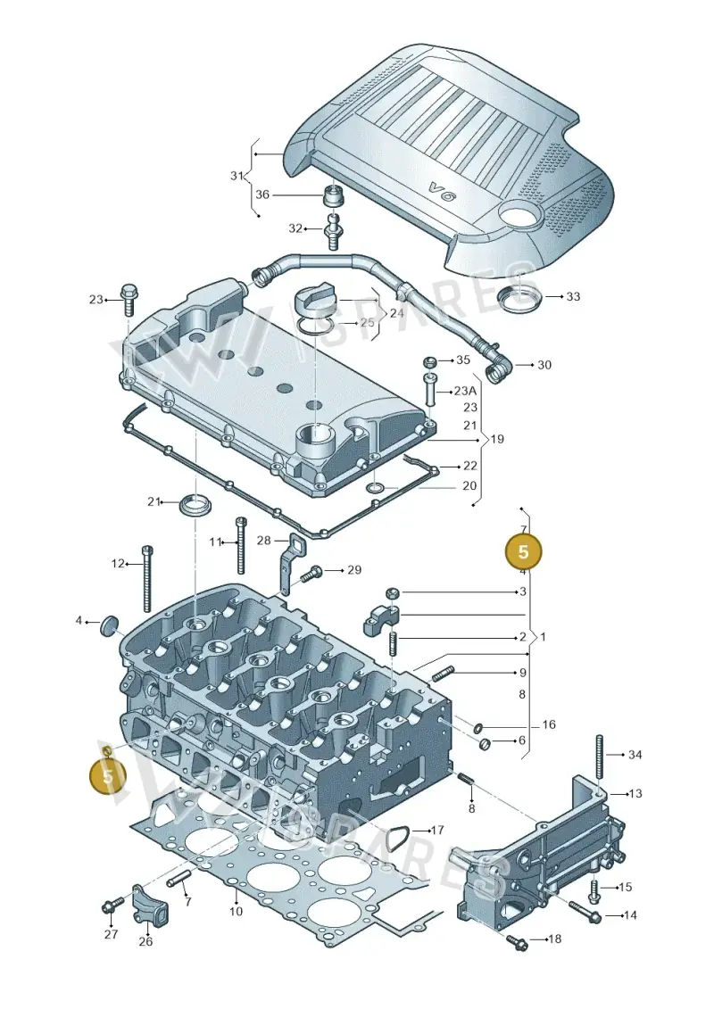 N0119103 — Volkswagen New Beetle (1998-2001) diagram 194103650, position 5