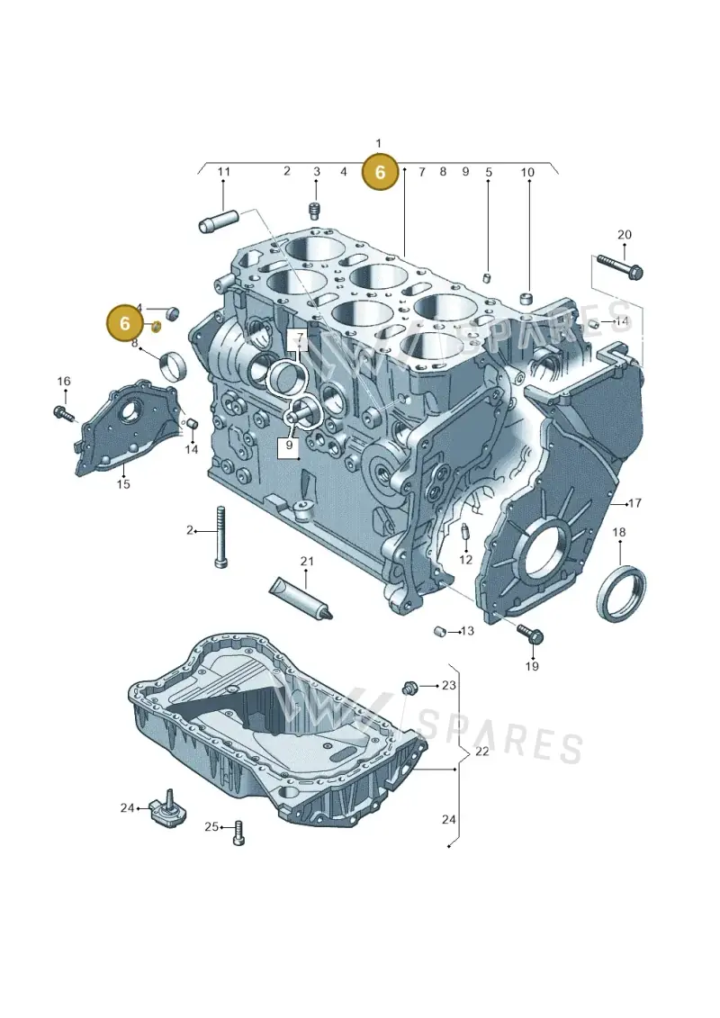 N0119103 — Volkswagen EOS 2.0 (2008-2010) diagram 474103300, position 6