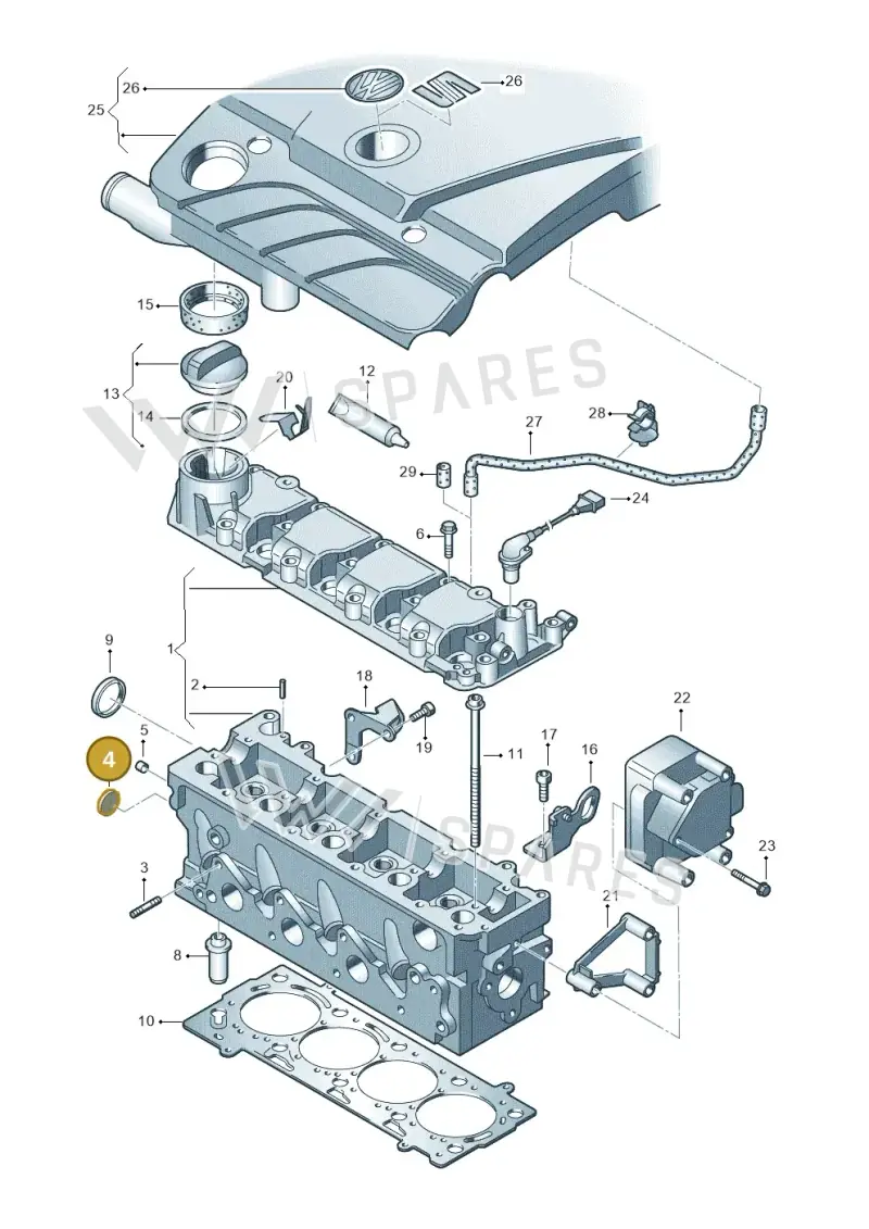 N0119149 — Volkswagen KOMBI STANDARD/FURGAO  06> (2006-) diagram 231103350, position 4