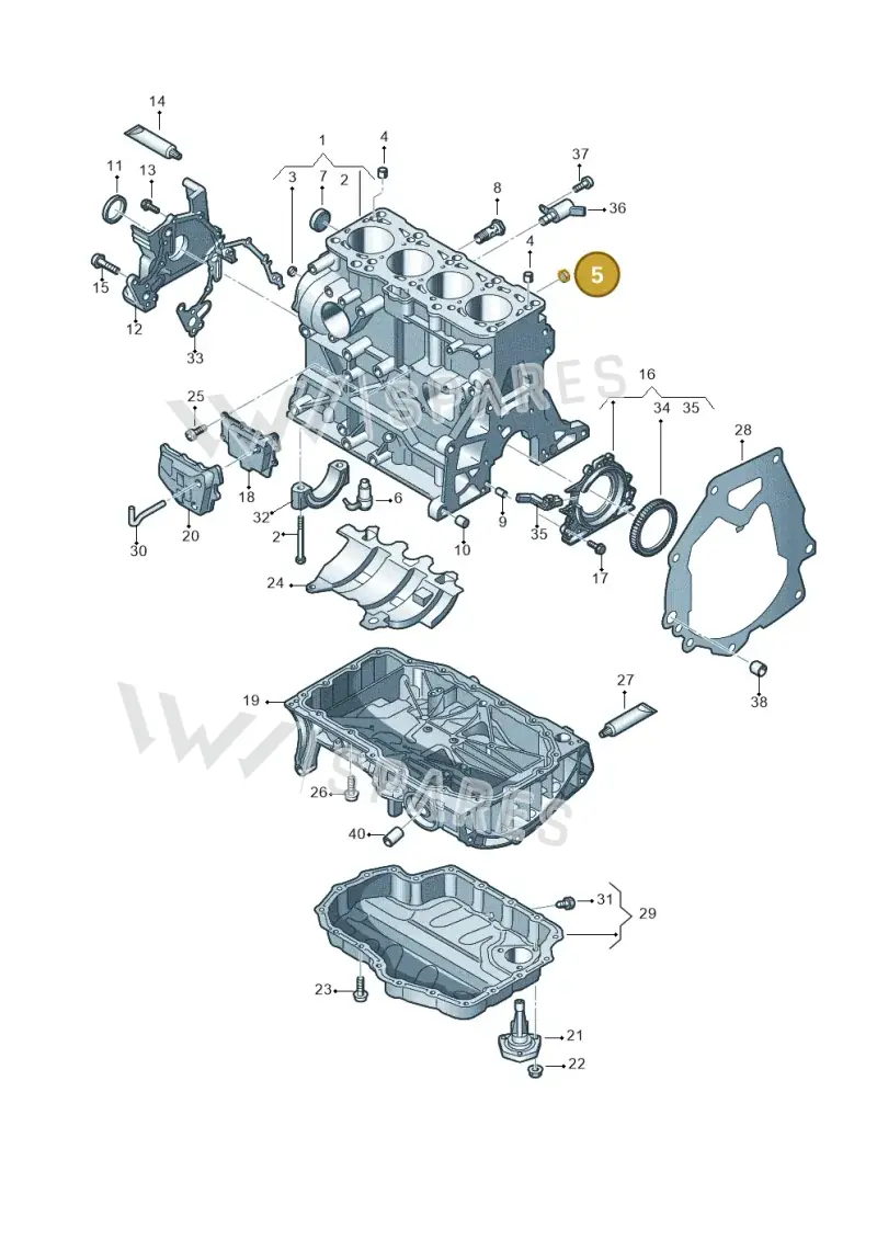 N0119185 — Volkswagen Tiguan 2.0 4Motion (2017-2024) diagram 708103100, position 5