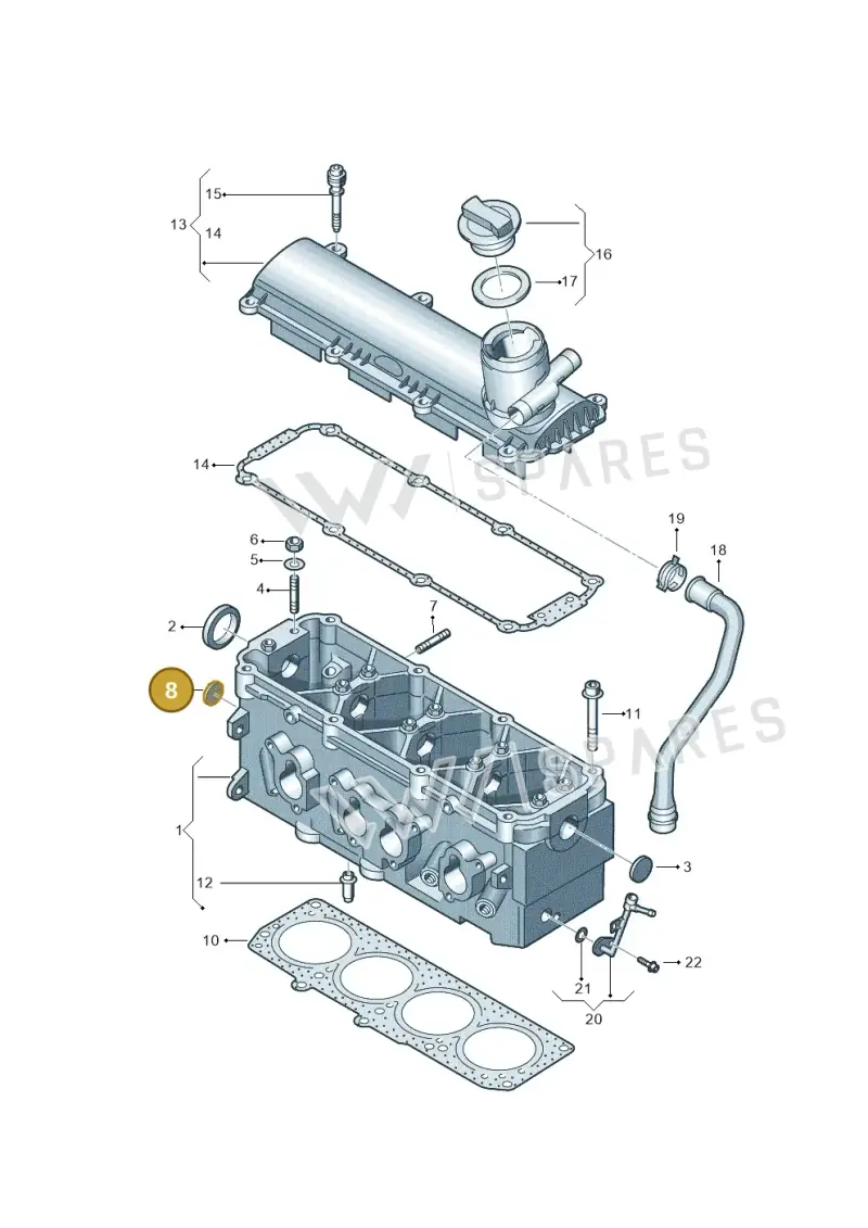 N0119191 — Volkswagen Golf estate (2009-2013) diagram 409103300, position 8