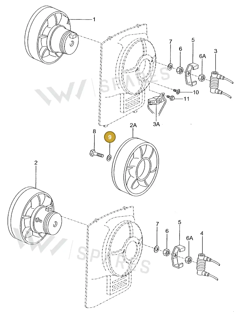 N0120971 — Volkswagen NOVA PARATI (1995-2002) diagram 303959500, position 9