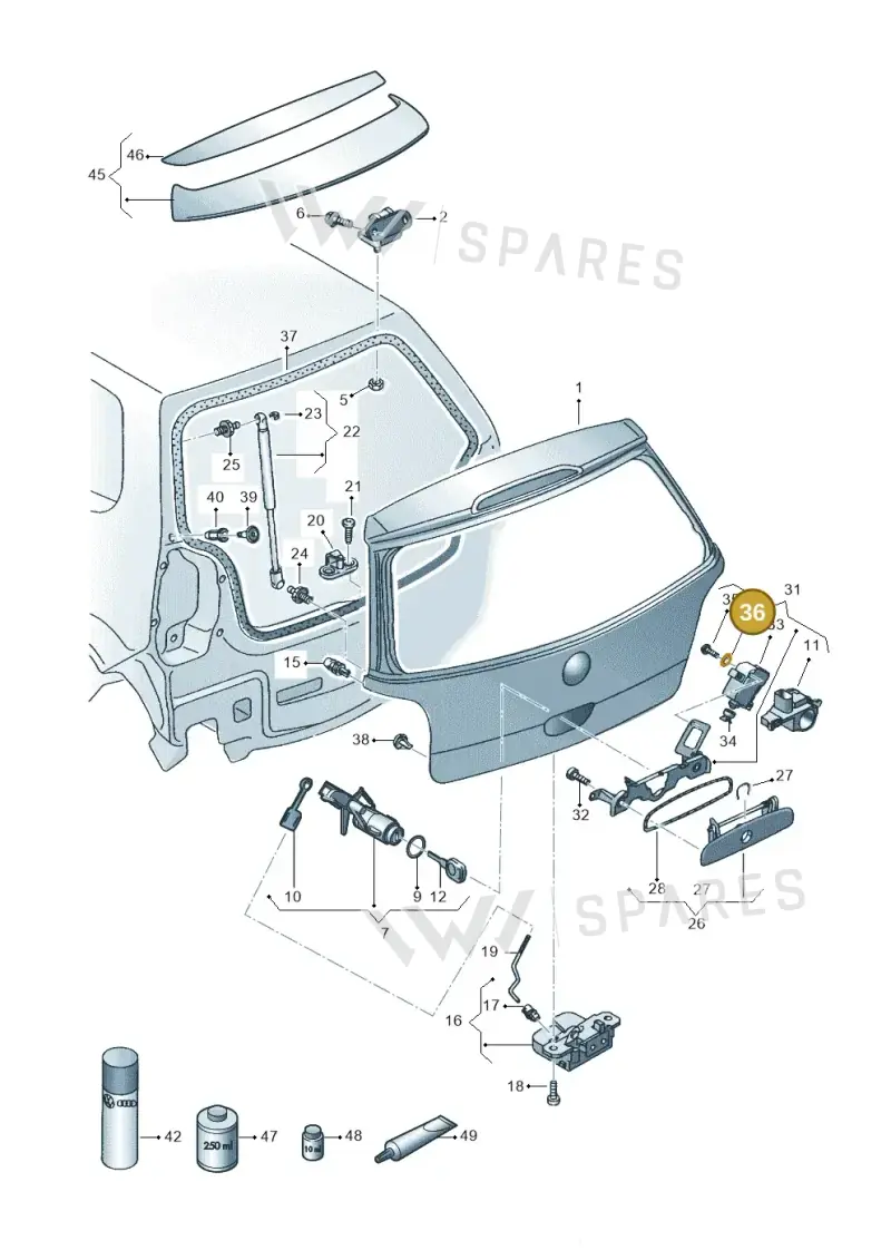 N0120971 — Volkswagen Polo Vivo (2014-2017) diagram 784827200, position 36