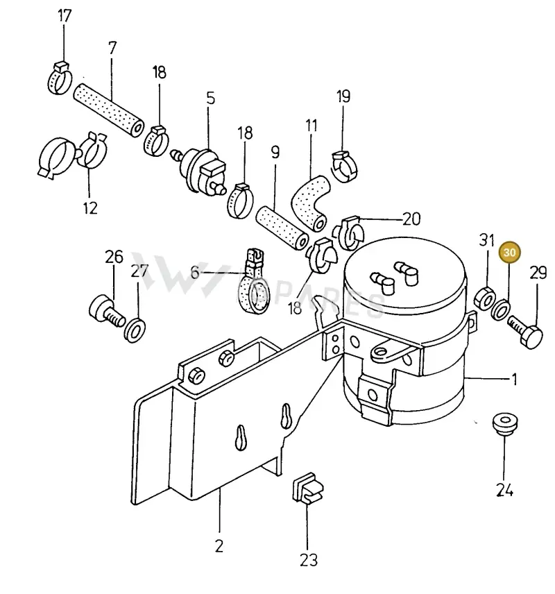 N0121272 — Volkswagen CADDY PICKUP (1996-2000) diagram 101201950, position 30