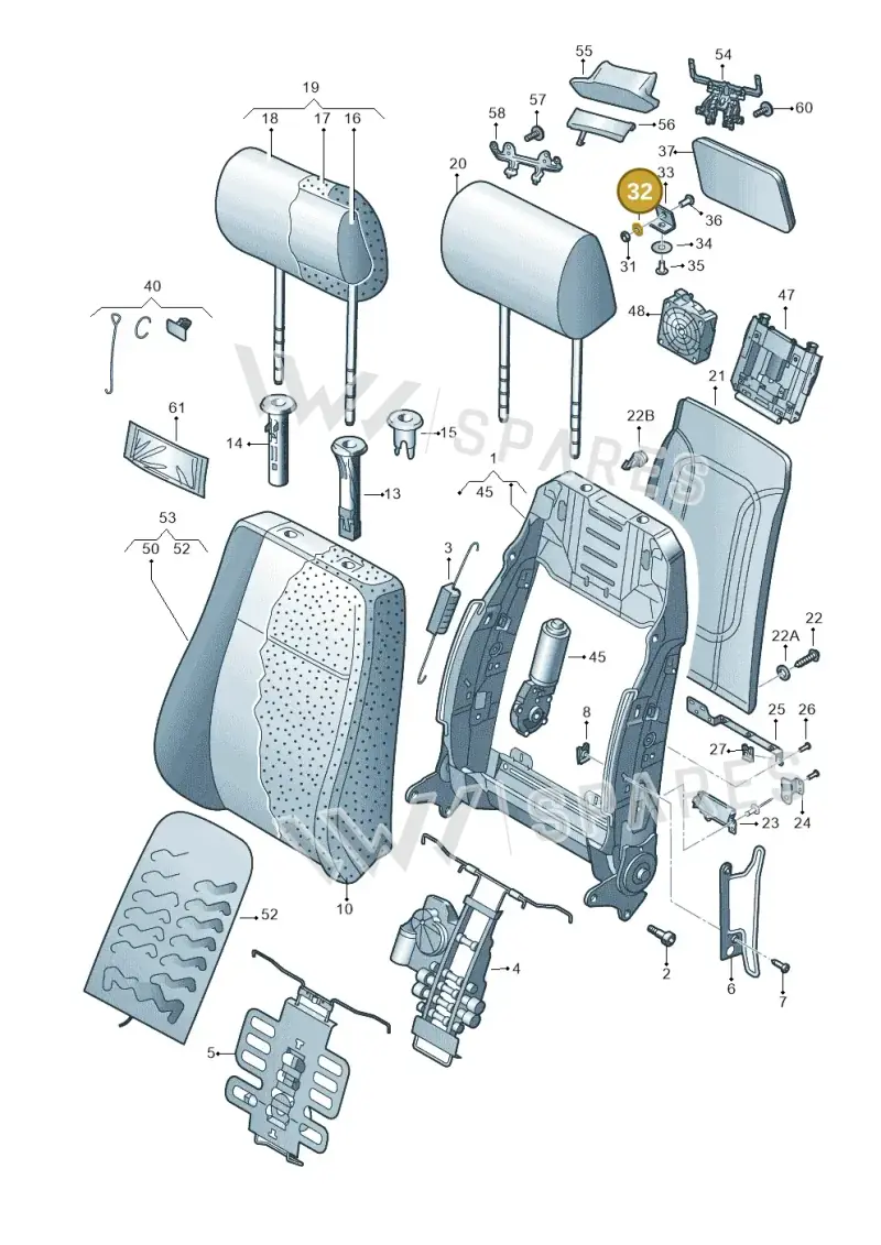N0121272 — Volkswagen Phaeton 4motion (2010-2016) diagram 710881500, position 32