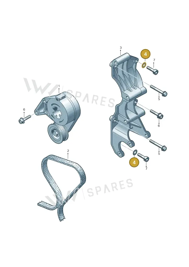 N0122093 — Volkswagen Jetta/Wagon (2002-2006) diagram 203903500, position 4