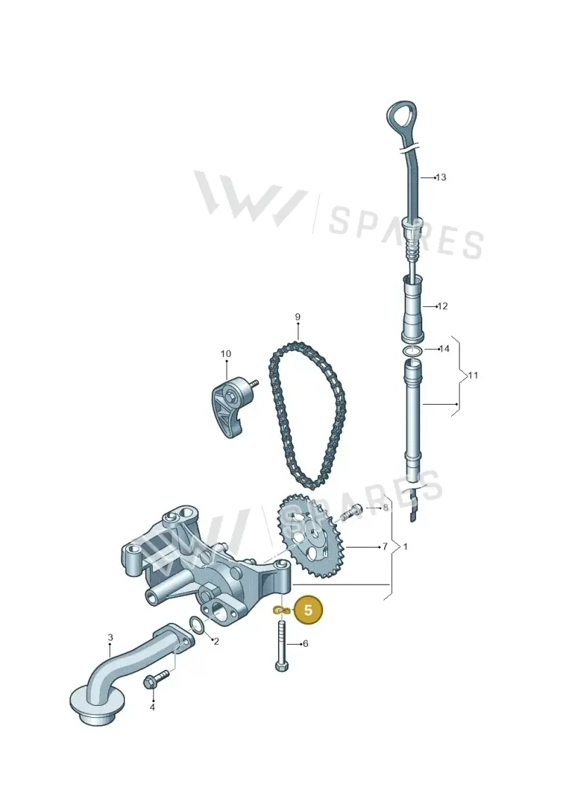 N0122345 — Volkswagen Polo (2008-2009) diagram 194115100, position 5