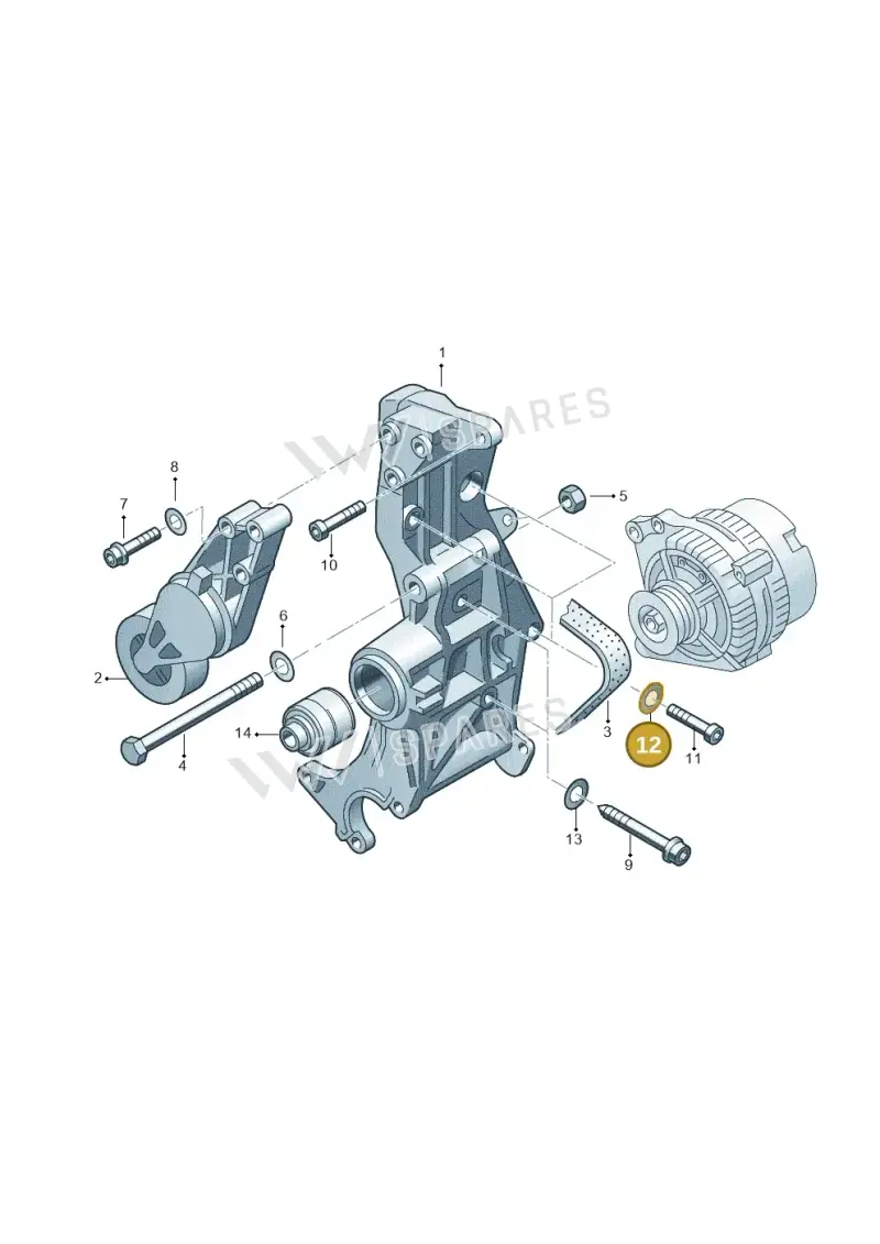 N01224110 — Volkswagen PASSAT/4MOTION/W8 (2002-2005) diagram 156903300, position 12