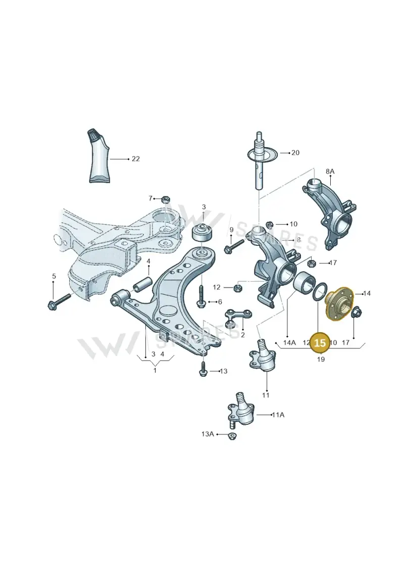 N0122951 — Volkswagen Saveiro (2013-) diagram 553407000, position 15