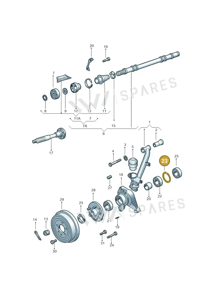 N0122951 — Volkswagen Kombi (2011-) diagram 308501200, position 23