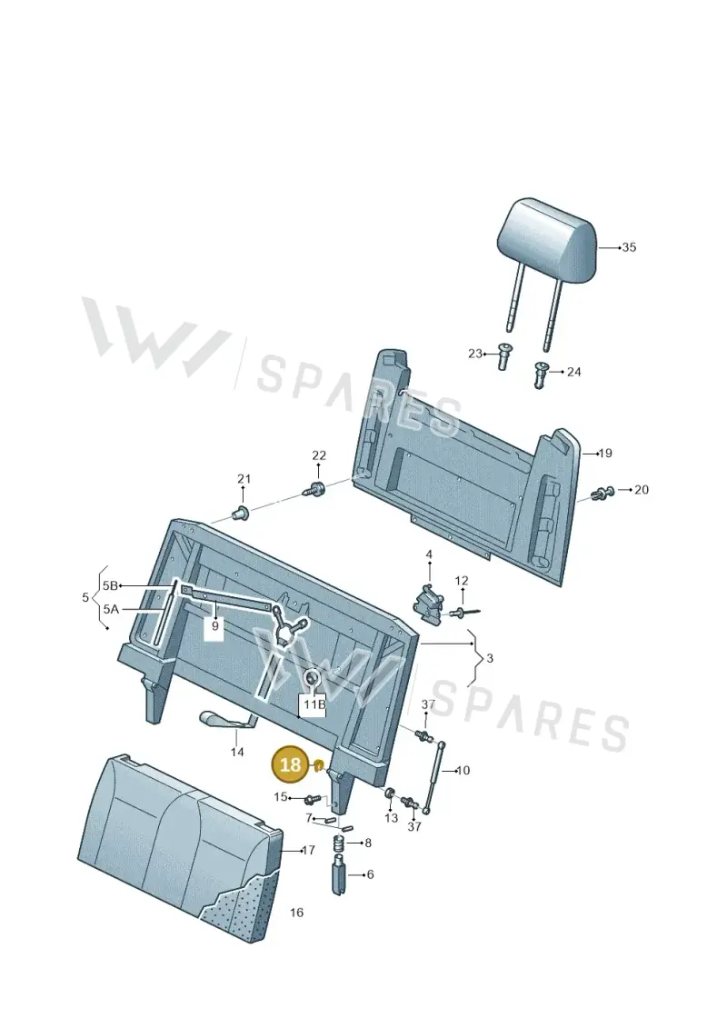 N0123294 — Volkswagen Caravelle (2015-2019) diagram 861883080, position 18