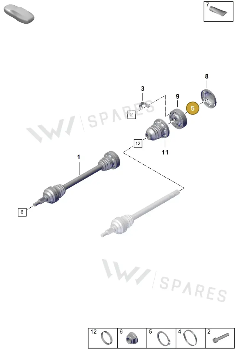 N0123751 — Porsche Boxster Spyder (2019-2020) diagram p55501050, position 5