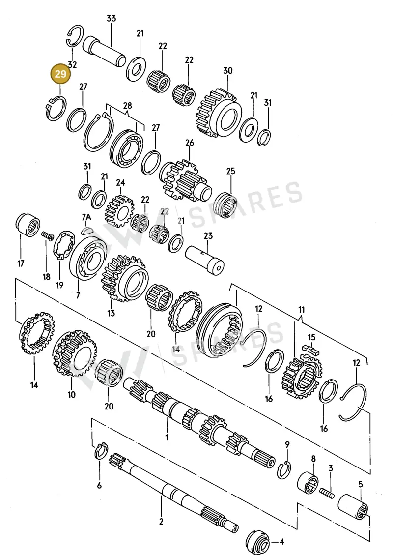 N0123801 — Volkswagen Vanagon syncro (1985-1992) diagram 059043200, position 29