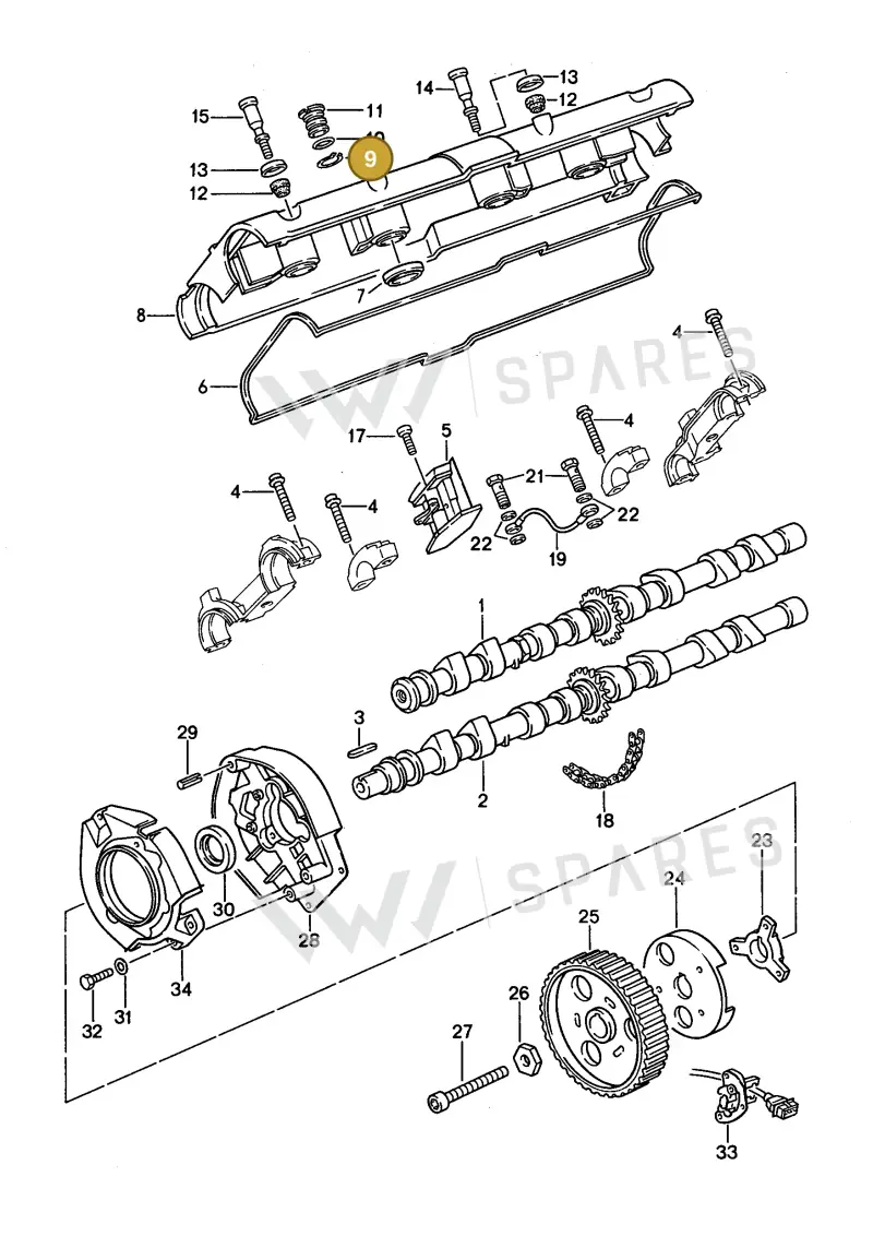 N0124201 — Porsche Coupe (1988-1991) diagram p14103007, position 9