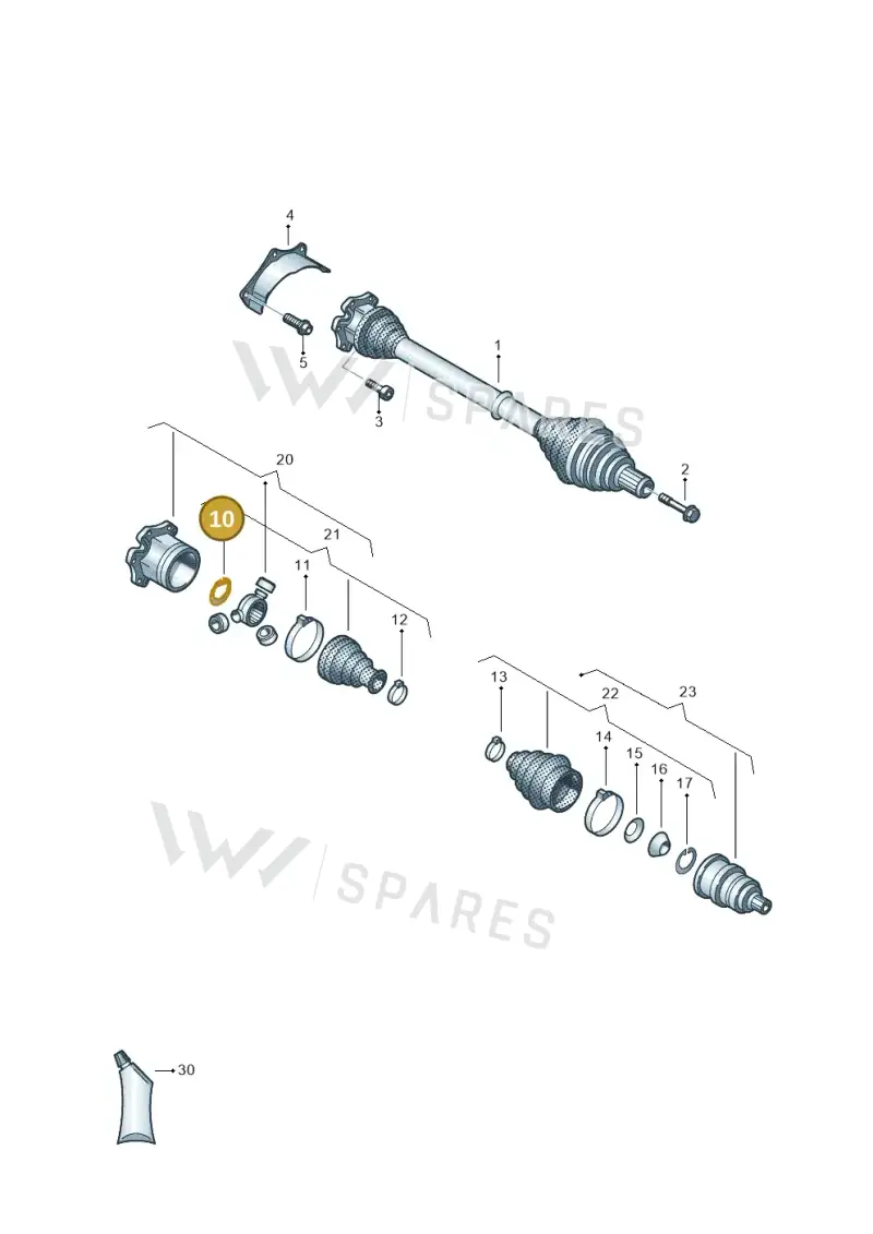 N0124251 — Volkswagen Jetta (2014-2017) diagram 460407650, position 10