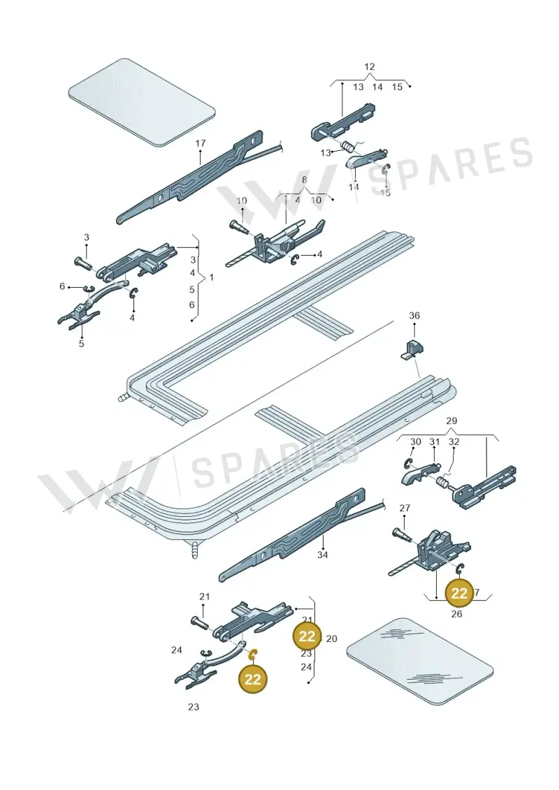 N0124334 — Volkswagen Sharan (2008-2010) diagram 147877400, position 22