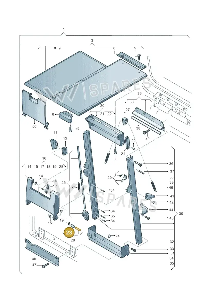 N0124334 — Volkswagen Transport. multivan (2019-2024) diagram 410861300, position 23