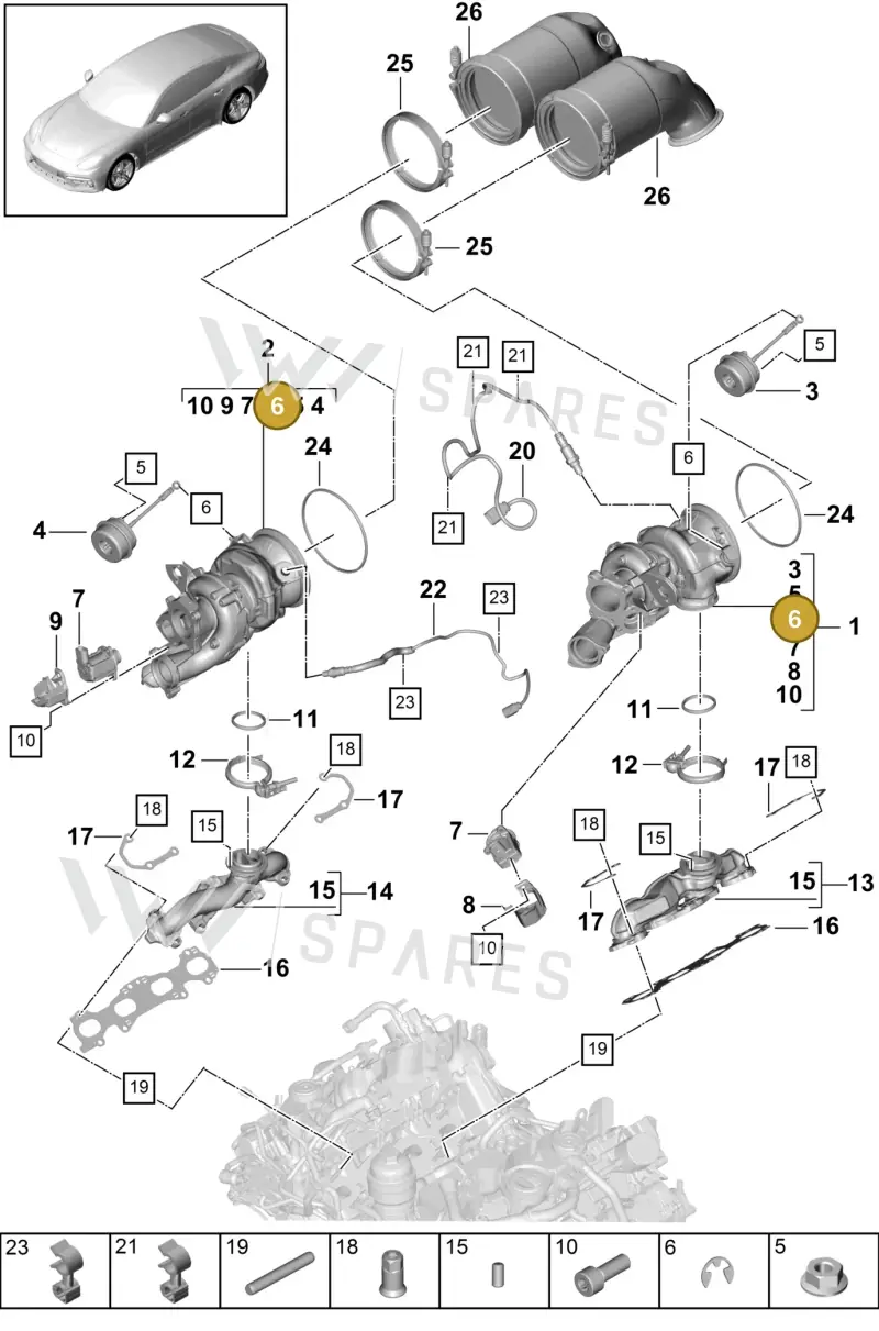 N0124371 — Porsche Panamera 4 Hybrid (2016-2020) diagram p49202000, position 6