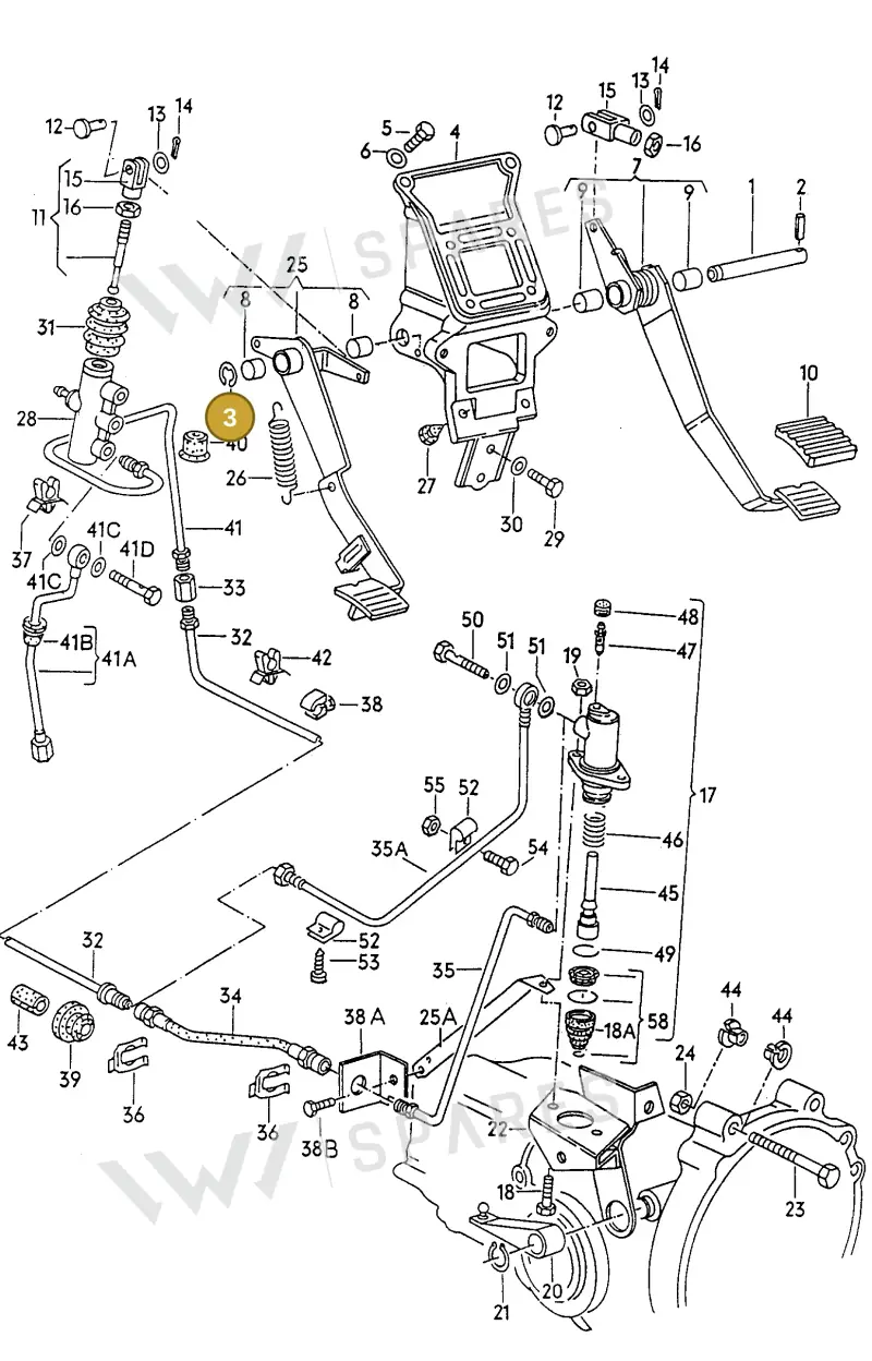 N0124501 — Volkswagen TYPE 2 "ZA" (1995-2003) diagram 004073100, position 3