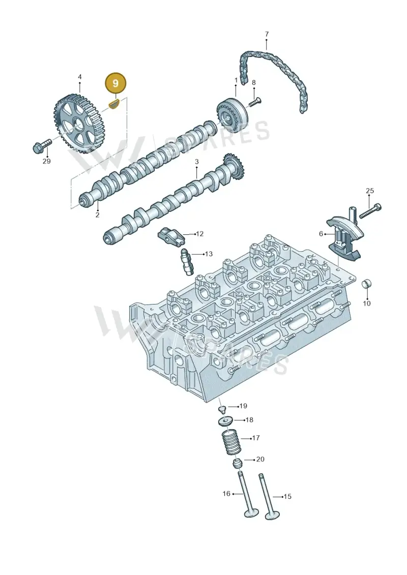 N0127082 — SEAT Exeo ST Reference (2008-2011) diagram 454109150, position 9